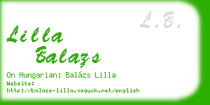 lilla balazs business card